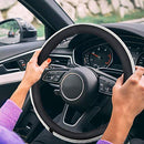 Coprivolante in pelle diamantata