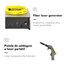 Máquina de Solda e Corte a Laser Portátil Multiprocesso 150A Proteção Térmica 4 em 1 Bivolt